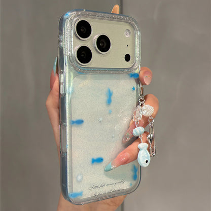 Blue Little Goldfish Acrylic Phone Case