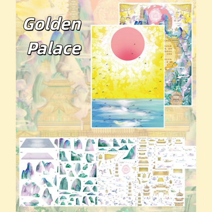 Palace ＆ Paws 3D Sticker | 4 Cute Miniature Scenes