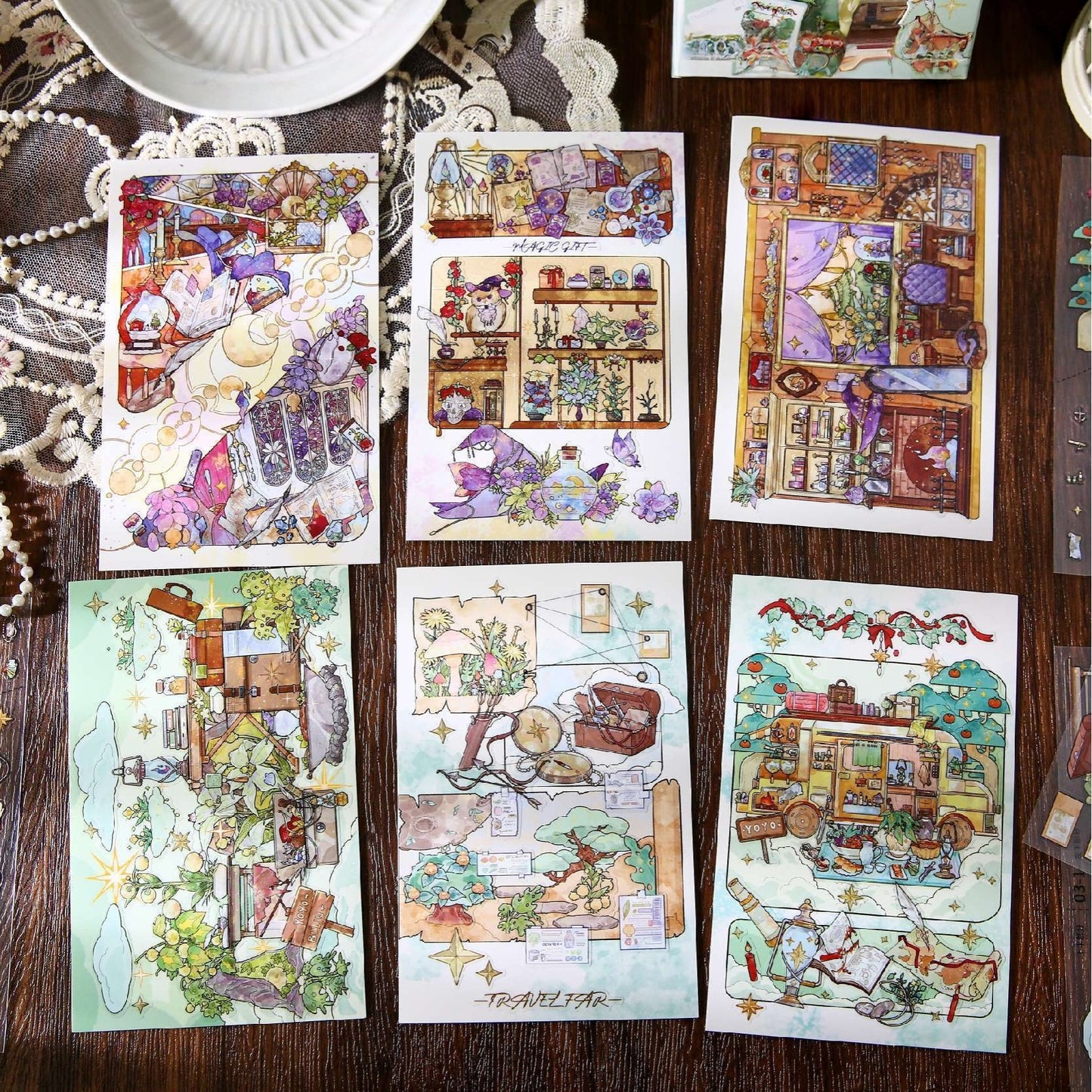 Dreamy Glow 3D Sticker | 6 Cute Miniature Scenes