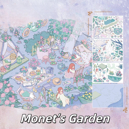 Golden Moments 3D Sticker | 5 Cute Miniature Scenes