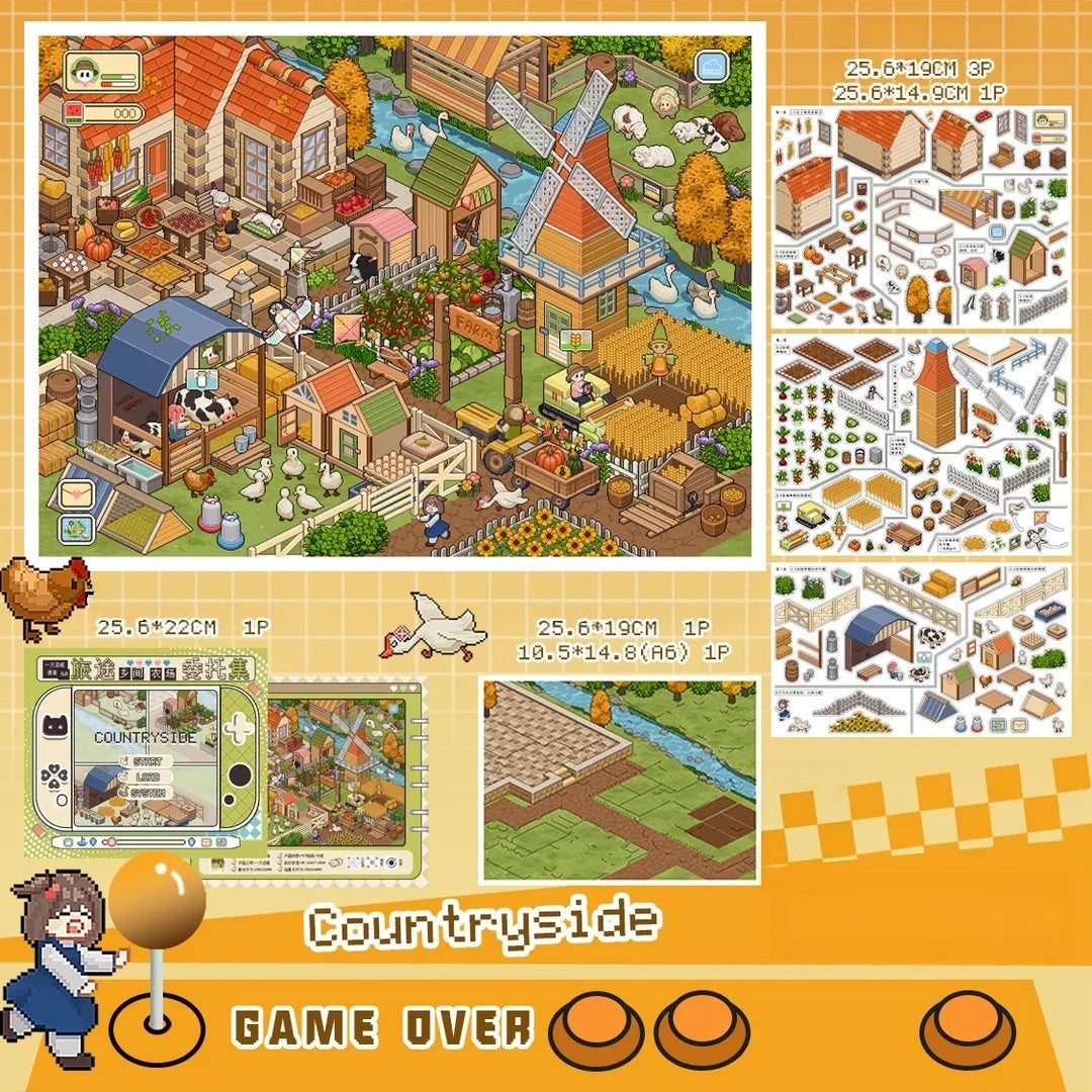 Travel Quest 3D Sticker | 5 Cute Miniature Scenes