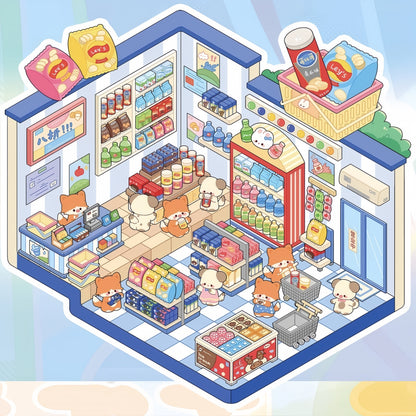 Dream Shop 3D Sticker Book