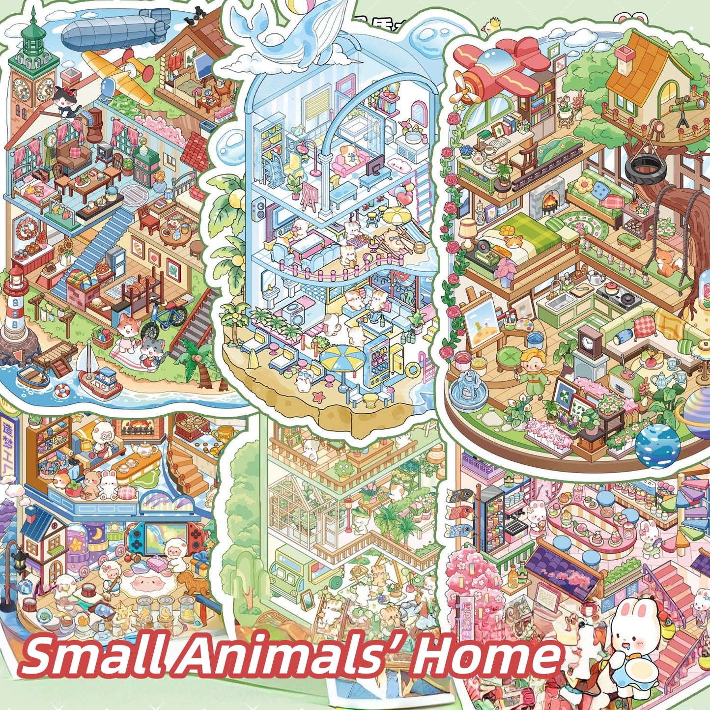 Dreamy House 3D Sticker Book
