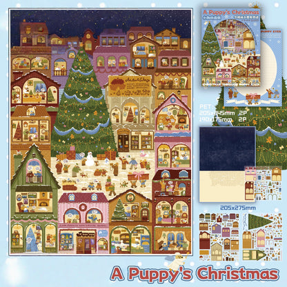 Puppy‘s World 3D Sticker | 3 Cute Miniature Scenes