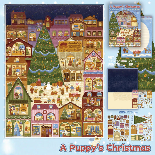 Puppy‘s World 3D Sticker | 3 Cute Miniature Scenes