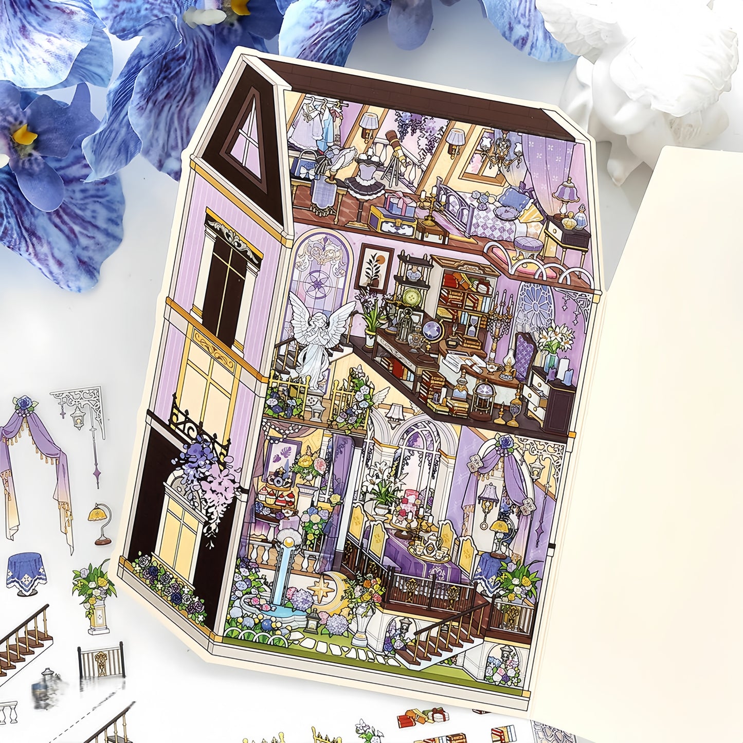 Dream House 3D Sticker | 4 Cute Miniature Scenes