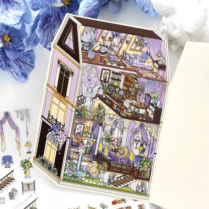 Dream House 3D Sticker | 4 Cute Miniature Scenes