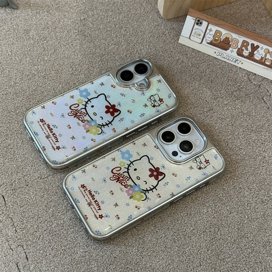 Kitten and Flowers Acrylic Phone Case