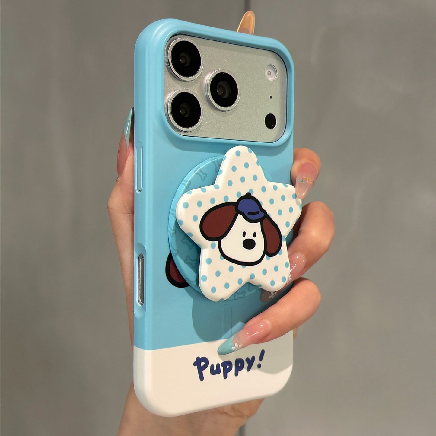 Cute Dog Magnetic Stand Acrylic Phone Case