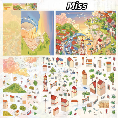 Memories ＆ Miss 3D Sticker | 2 Cute Miniature Scenes