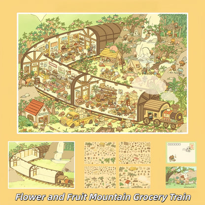 Journey to the West Travel Guide 3D Sticker | 2 Cute Miniature Scenes