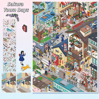 Warm Days 3D Sticker | 2 Cute Miniature Scenes
