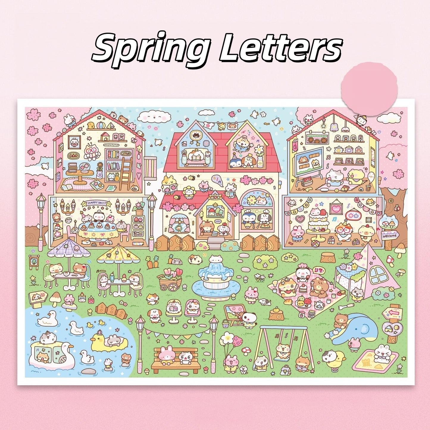 Soft Season 3D Sticker | 2 Cute Miniature Scenes