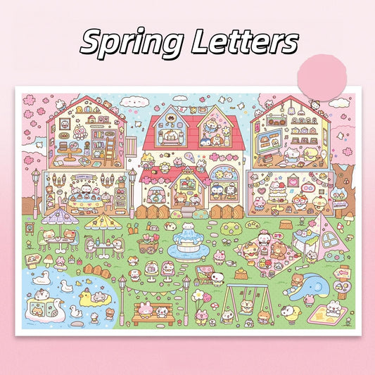 Soft Season 3D Sticker | 2 Cute Miniature Scenes