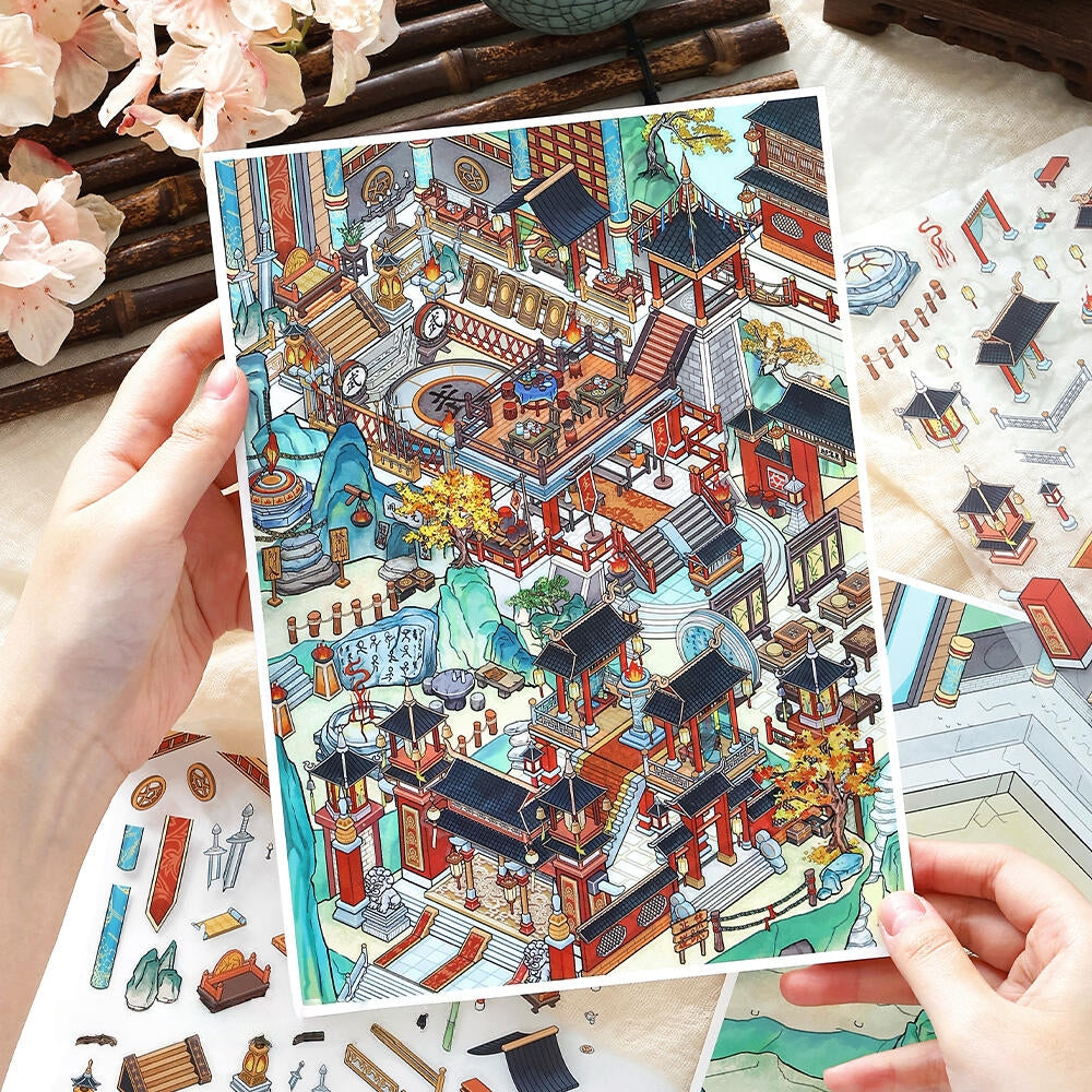 Dueling Stages 3D Sticker | 2 Cute Miniature Scenes