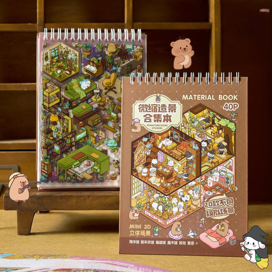 Fantasy Town 3D Sticker Book