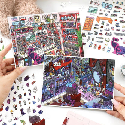 Dream Room 3D Sticker | 4 Cute Miniature Scene