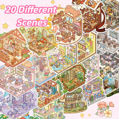 Dream Cottage 3D Sticker Book