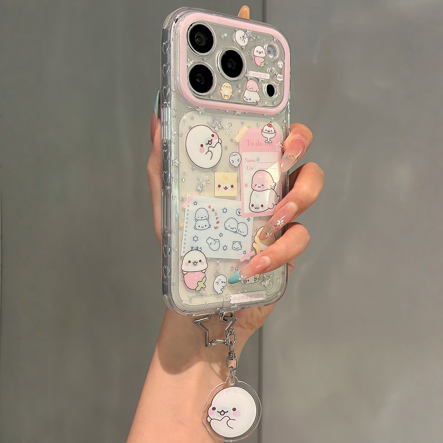 Strawberry Baby Seal Sticky Note Acrylic Phone Case