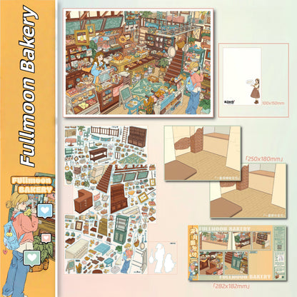 Curious Cures 3D Sticker | 4 Cute Miniature Scenes