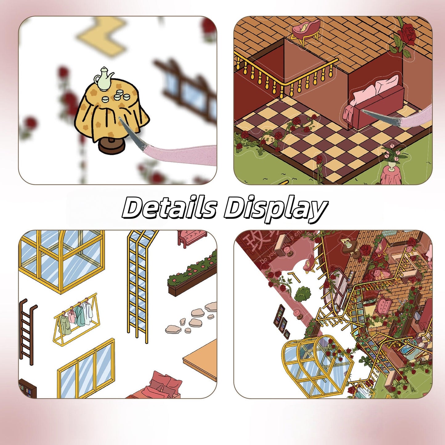 Rose Manor 3D Sticker