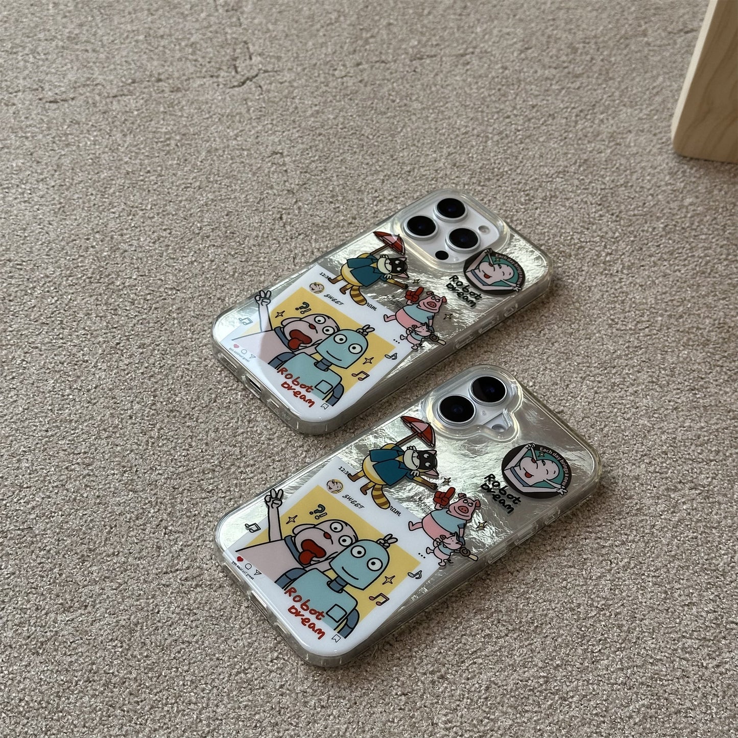 Robot Dream Metal Style Acrylic Phone Case
