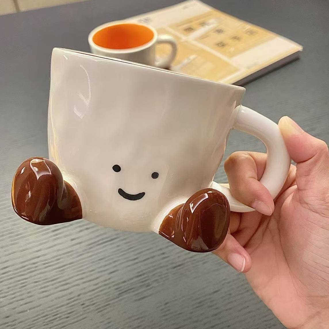 Sitting Feet Ceramic Mug