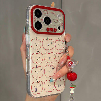 Cute Line Red Apple Acrylic Phone Case