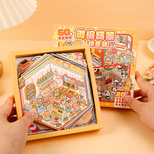 Animal Shop 3D Sticker Book