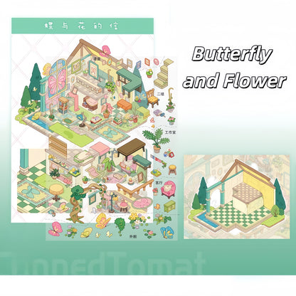 Dream Corner 3D Sticker | 3 Cute Miniature Scenes