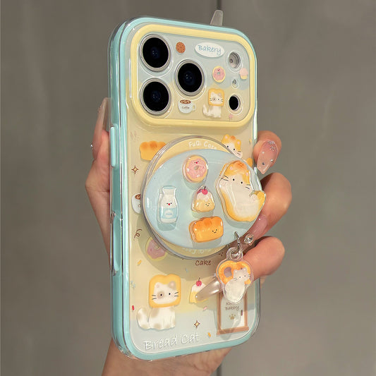 Baker Cat Magnetic Stand Acrylic Phone Case
