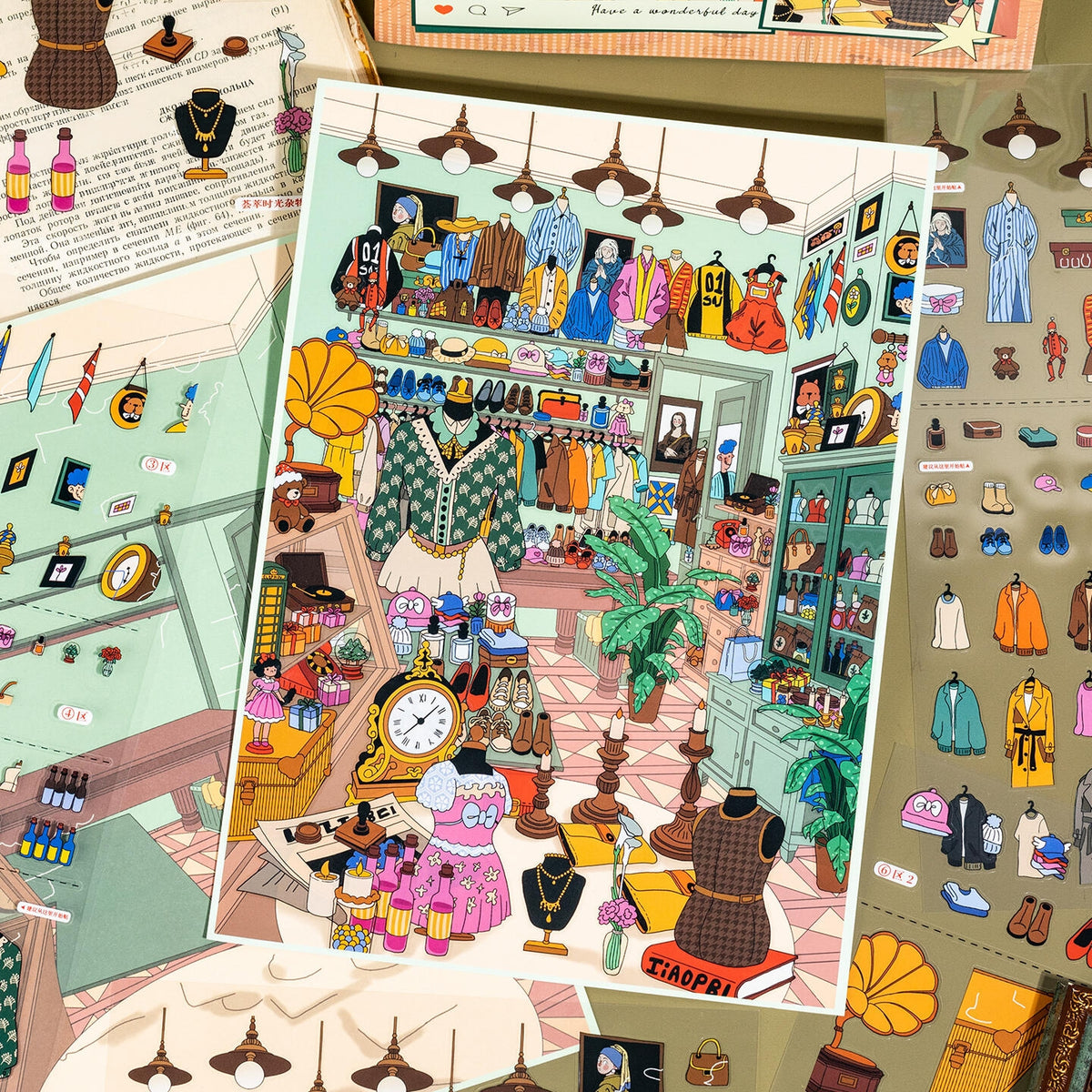 Gathering Time Curiosities 3D Sticker