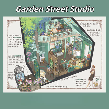 Architect's Draft 3D Sticker | 3 Cute Miniature Scenes