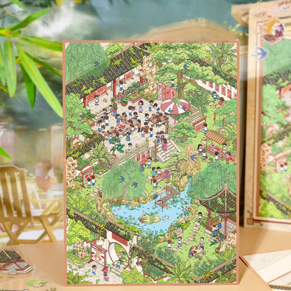 Childlike Papercut Garden Journey 3D Sticker