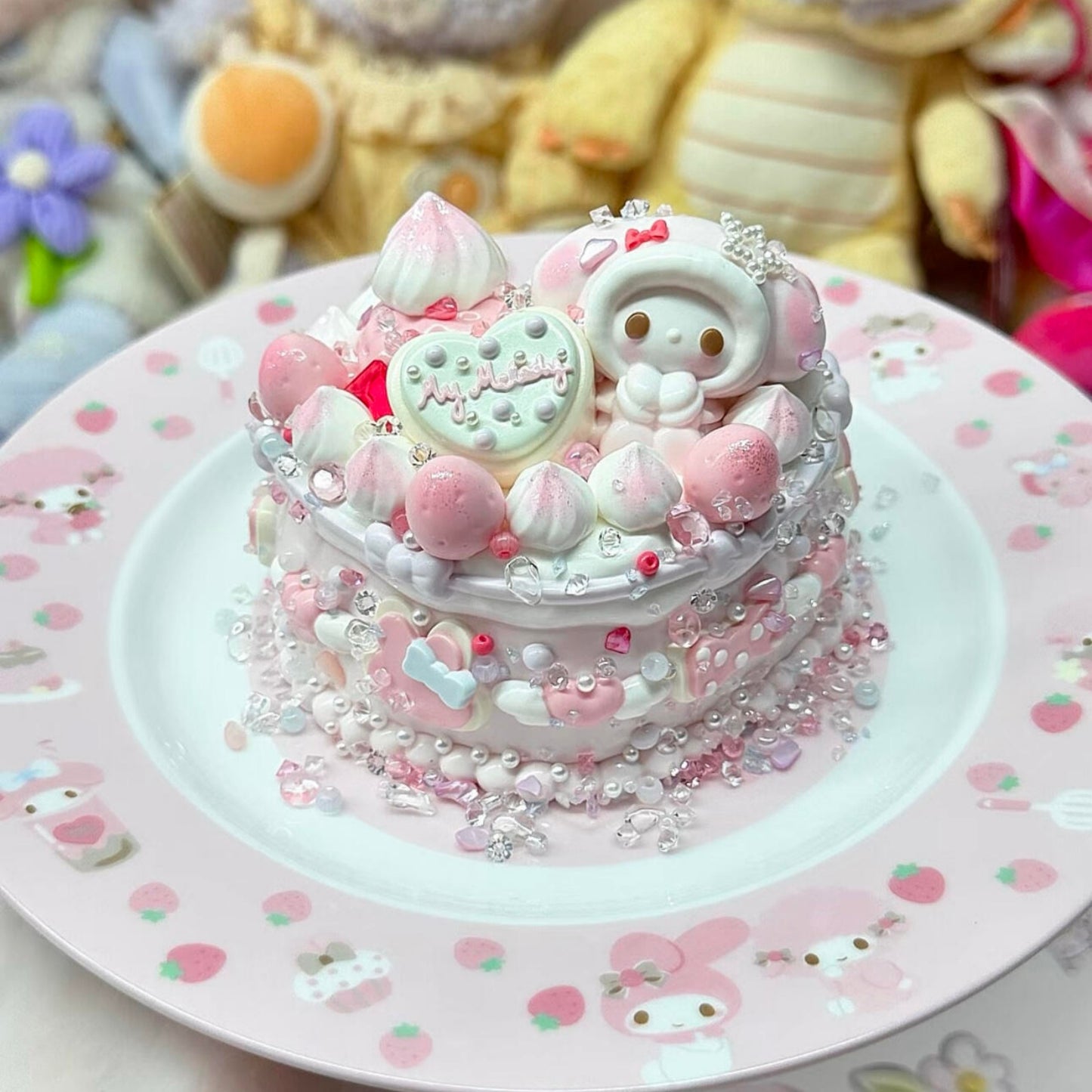 Cute Bunny Heart Cake Squishy