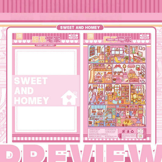 Sweet Life 3D Sticker | 4 Cute Miniature Scenes