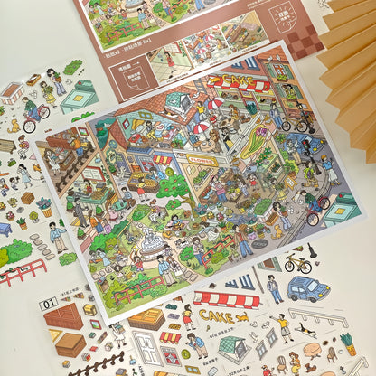 Magic World 3D Sticker | 6 Cute Miniature Scenes