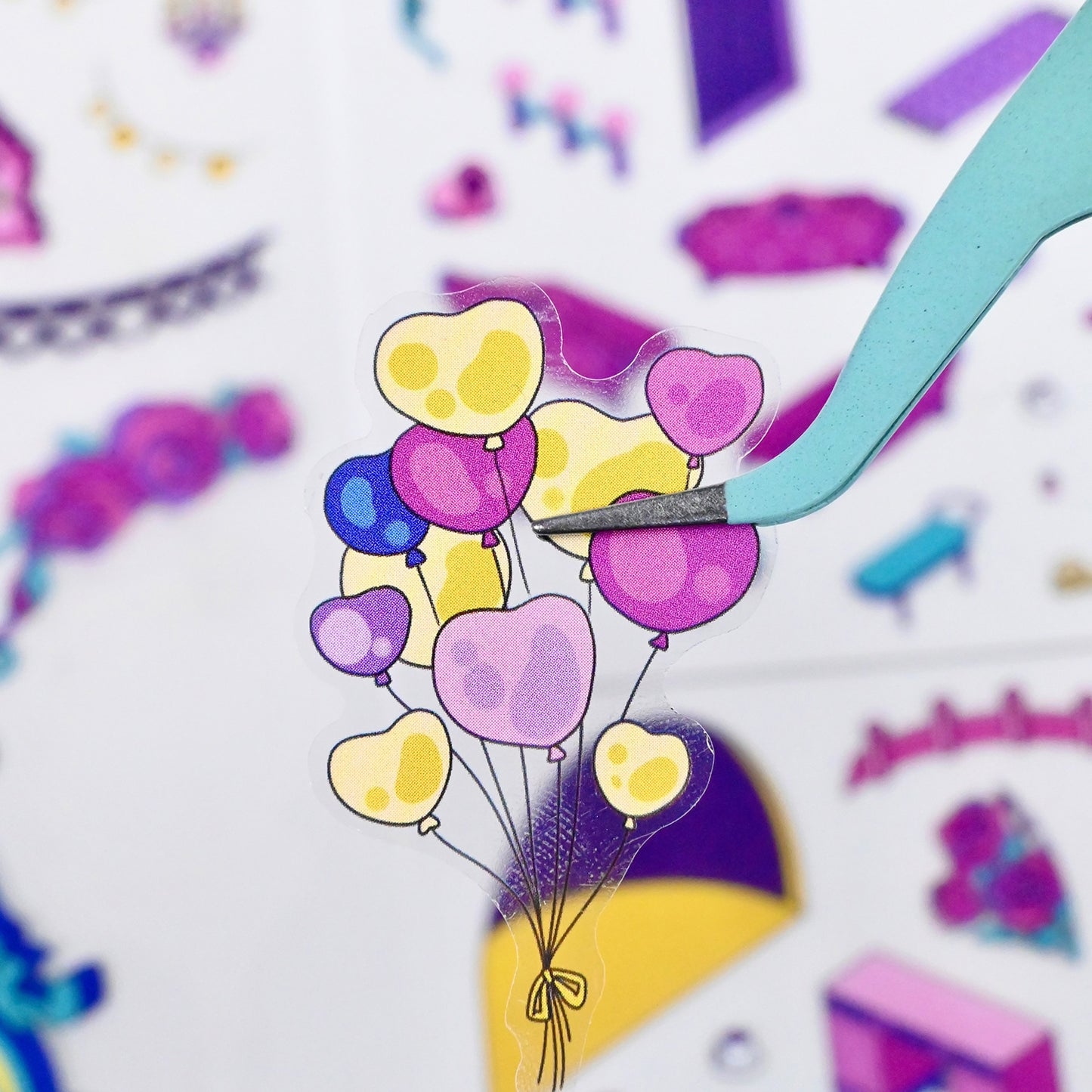 Exhibition Hall 3D Sticker | 4 Cute Miniature Scenes