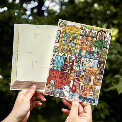 Daily Joys 3D Sticker | 4 Cute Miniature Scenes
