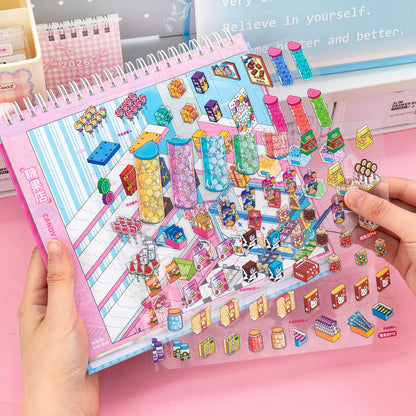 Shelf Display 3D Sticker Book