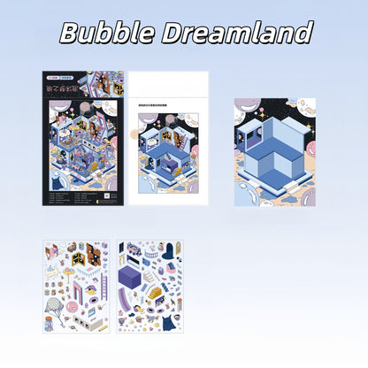 Carnival of Whimsy 3D Sticker | 6 Cute Miniature Scenes