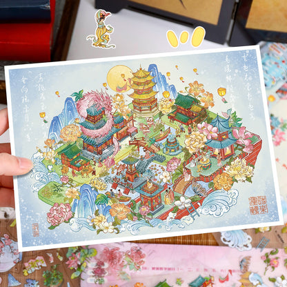 Tang and Song Dynasties 3D Sticker | 2 Cute Miniature Scenes