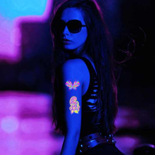 Fairy Flora UV Reactive Temporary Tattoo
