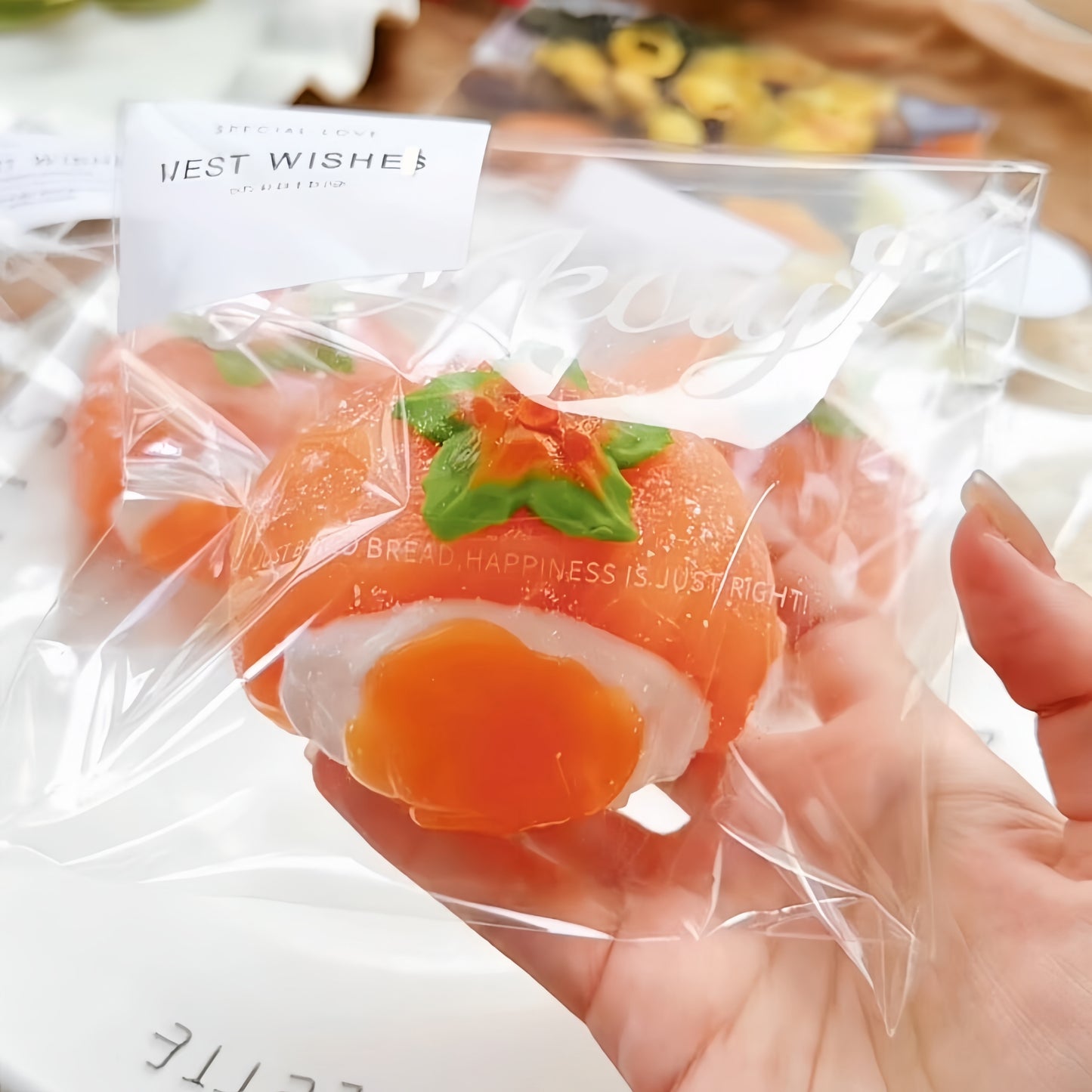 Lava Persimmon Glutinous Rice Ball Squishy