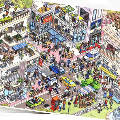 Busy Town 3D Sticker