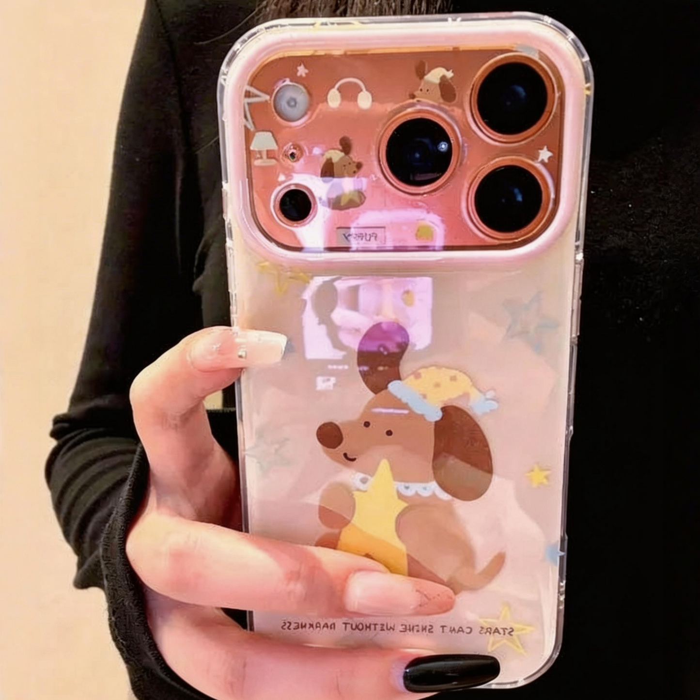 Puppy Holding Star Acrylic Phone Case