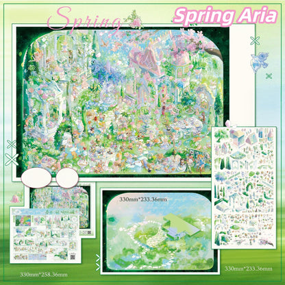 Seasons in Song 3D Sticker | 2 Cute Miniature Scenes