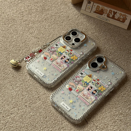 Retro Cute Character Acrylic Phone Case