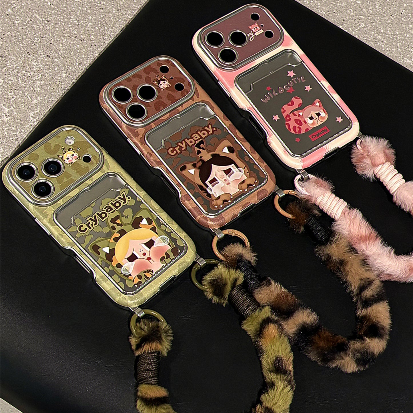 Crying Baby Mirror Card Holder Acrylic Phone Case