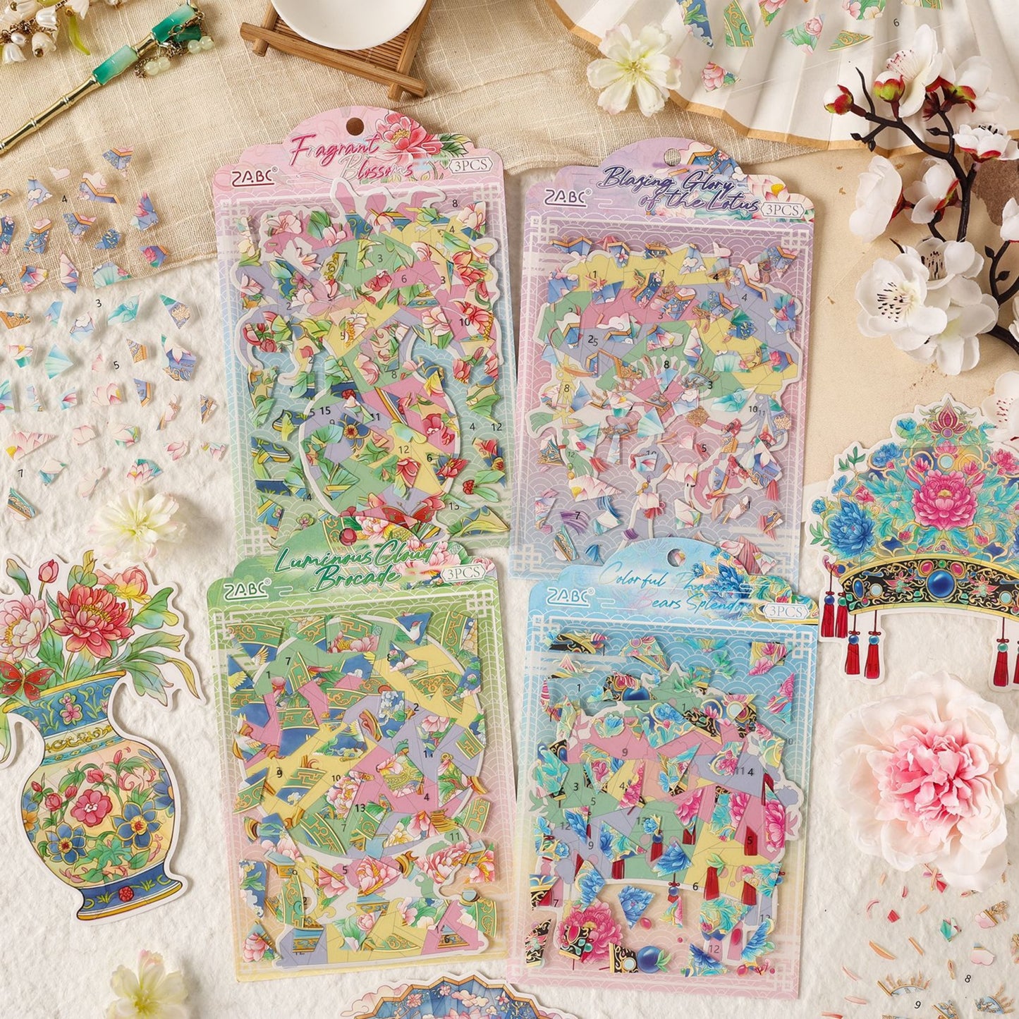 Antique Restoration 3D Sticker | 4 Cute Miniature Scenes